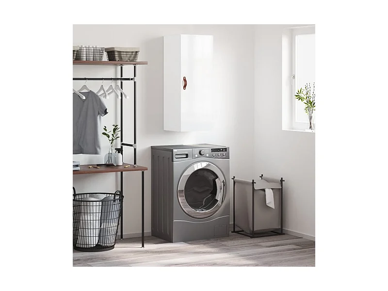 Pensile bianco lucido 34,5x34x90 cm