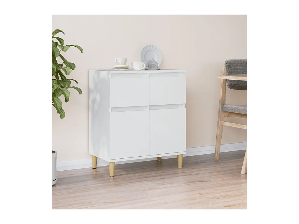 Aparador Blanco 60x35x70 cm Madera de Ingeniería