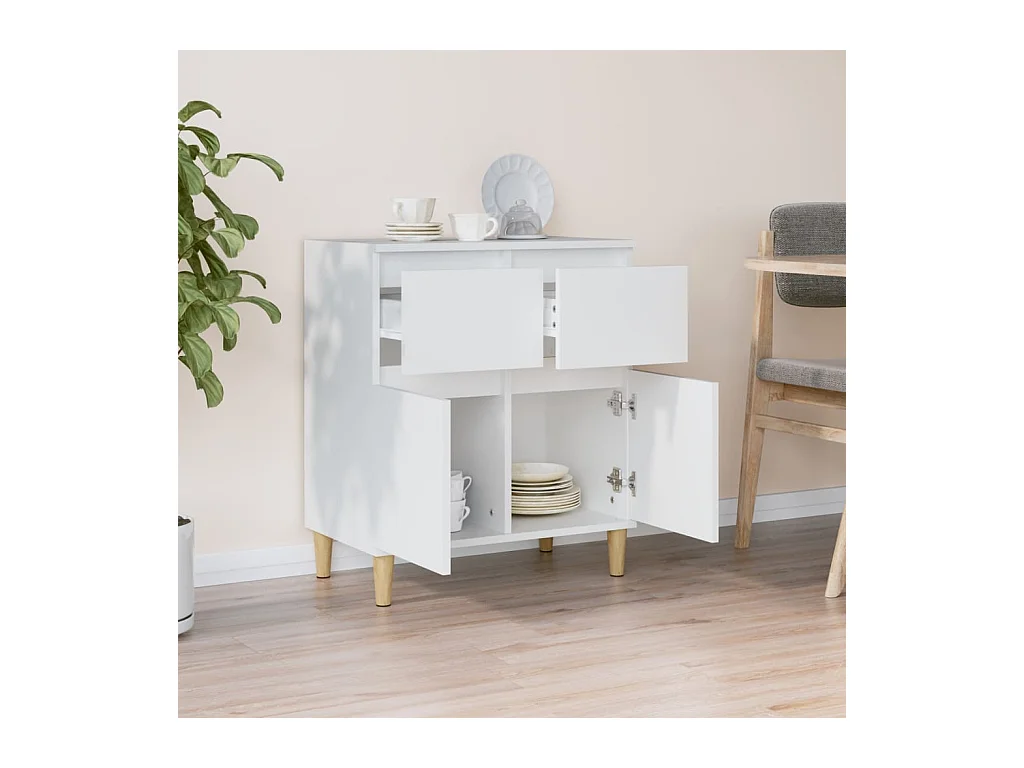 Aparador Blanco 60x35x70 cm Madera de Ingeniería