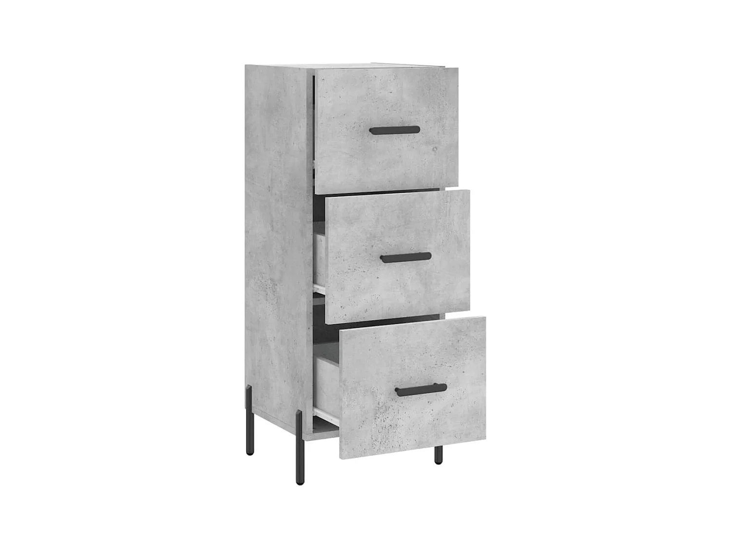 Betongraues Sideboard 34,5 x 34 x 90 cm Holzwerkstoff