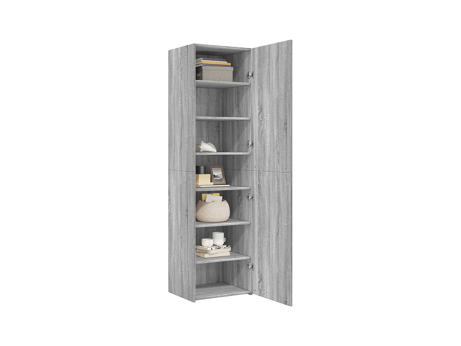 Buffet haut sonoma gris 50x42,5x185 cm bois d'ingénierie