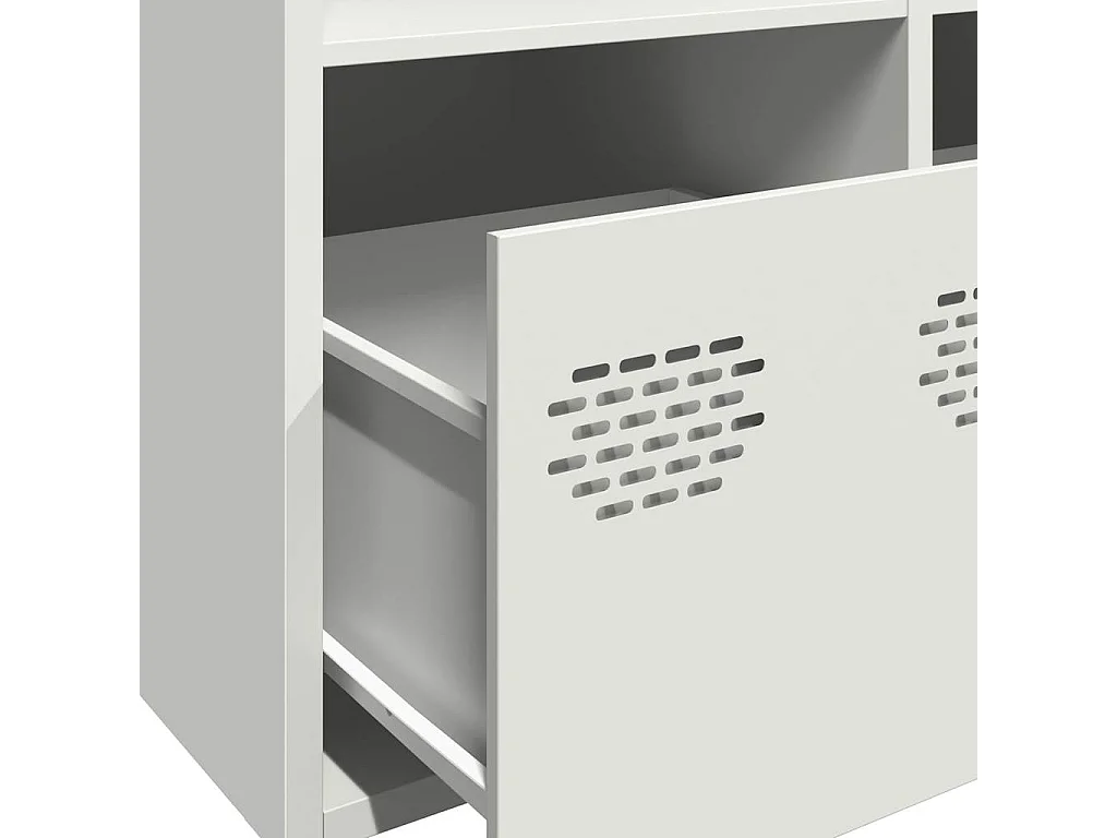 Buffet blanc 101,5x39x73,5 cm acier laminé à froid