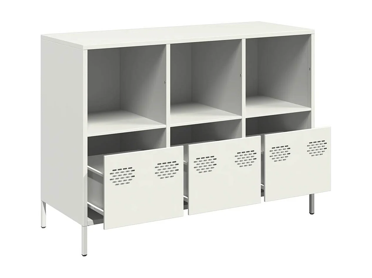 Buffet blanc 101,5x39x73,5 cm acier laminé à froid