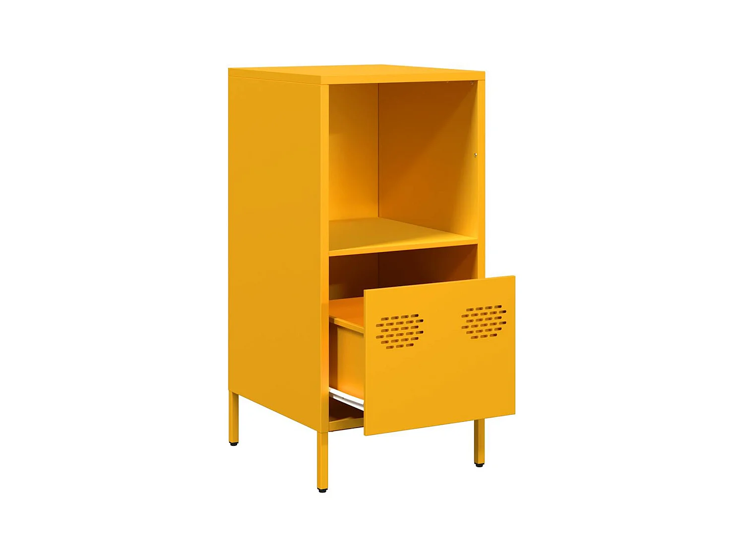 Buffet jaune moutarde 35x39x73,5 cm acier laminé à froid