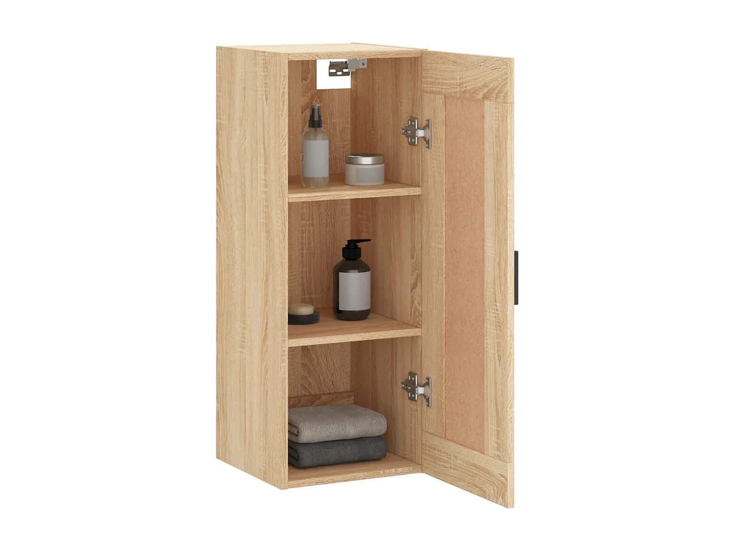 Mobiletto da parete in rovere Sonoma 34,5x34x90 cm in legno ingegnerizzato