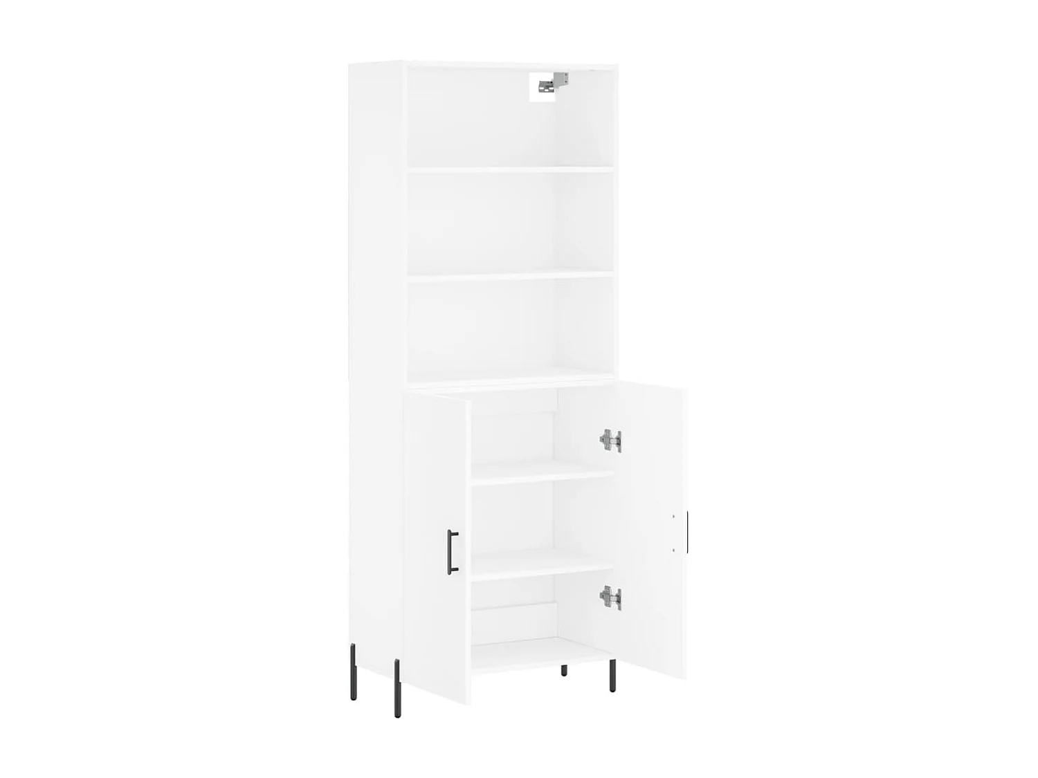 Buffet haut Blanc 69,5x34x180 cm Bois d'ingénierie