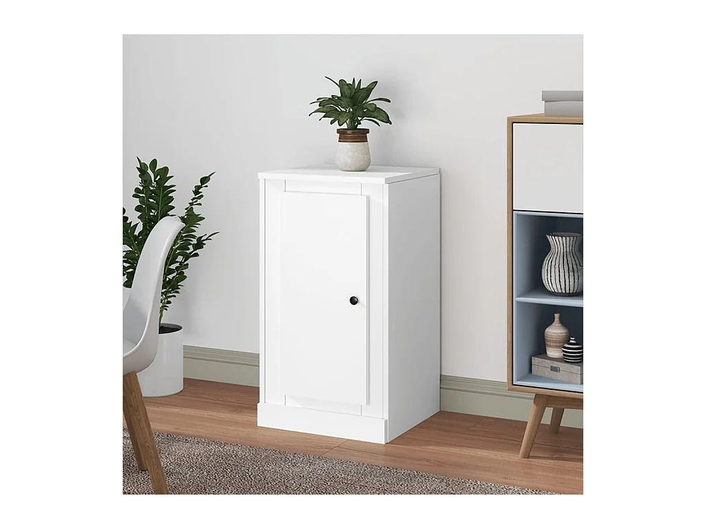 Buffet blanc 37,5x35,5x67,5 cm bois d'ingénierie