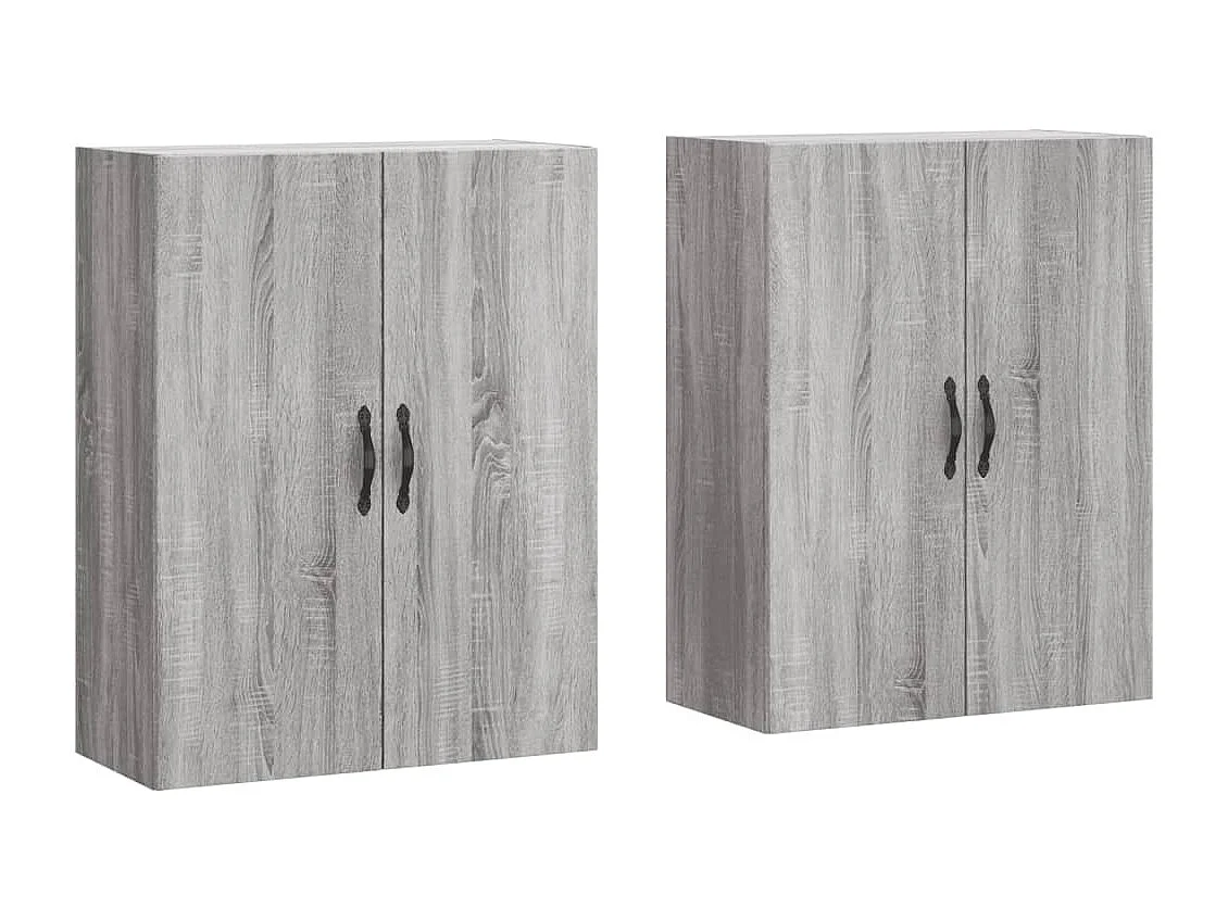 Armoires murales 2 pcs sonoma gris bois d'ingénierie