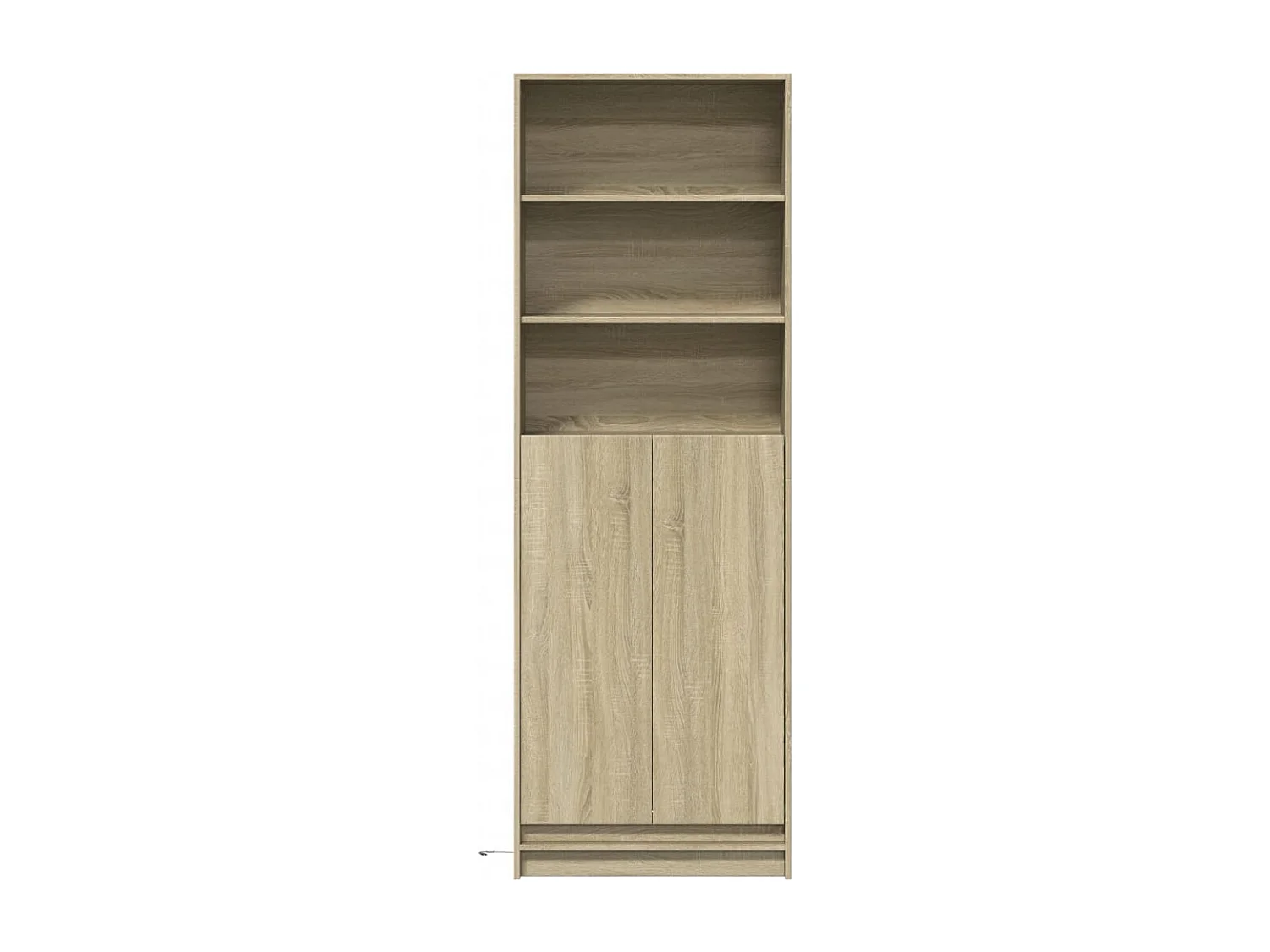 Credenza alta a LED in rovere Sonoma 69x32,5x200 cm in legno ingegnerizzato