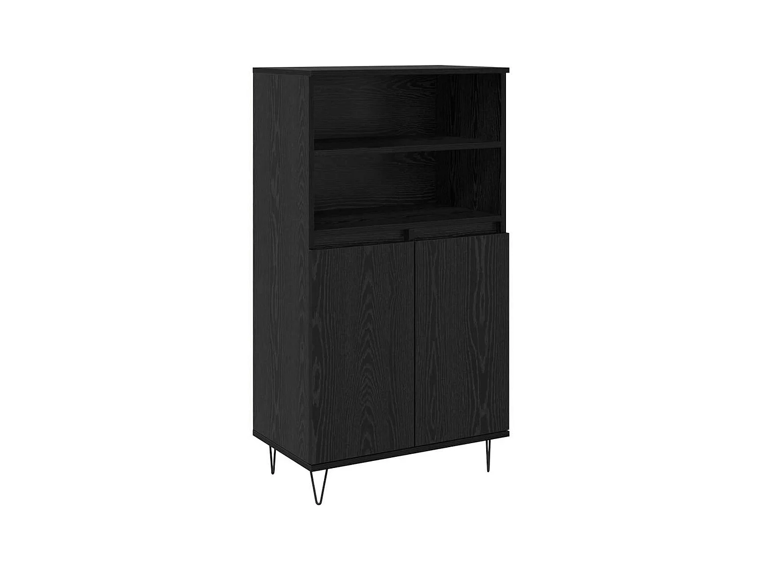 Haut Armoire Noir 60 x 36 x 110 cm Bois d'ingénierie