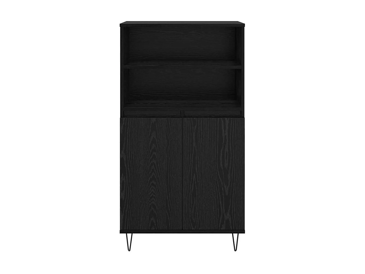 Haut Armoire Noir 60 x 36 x 110 cm Bois d'ingénierie