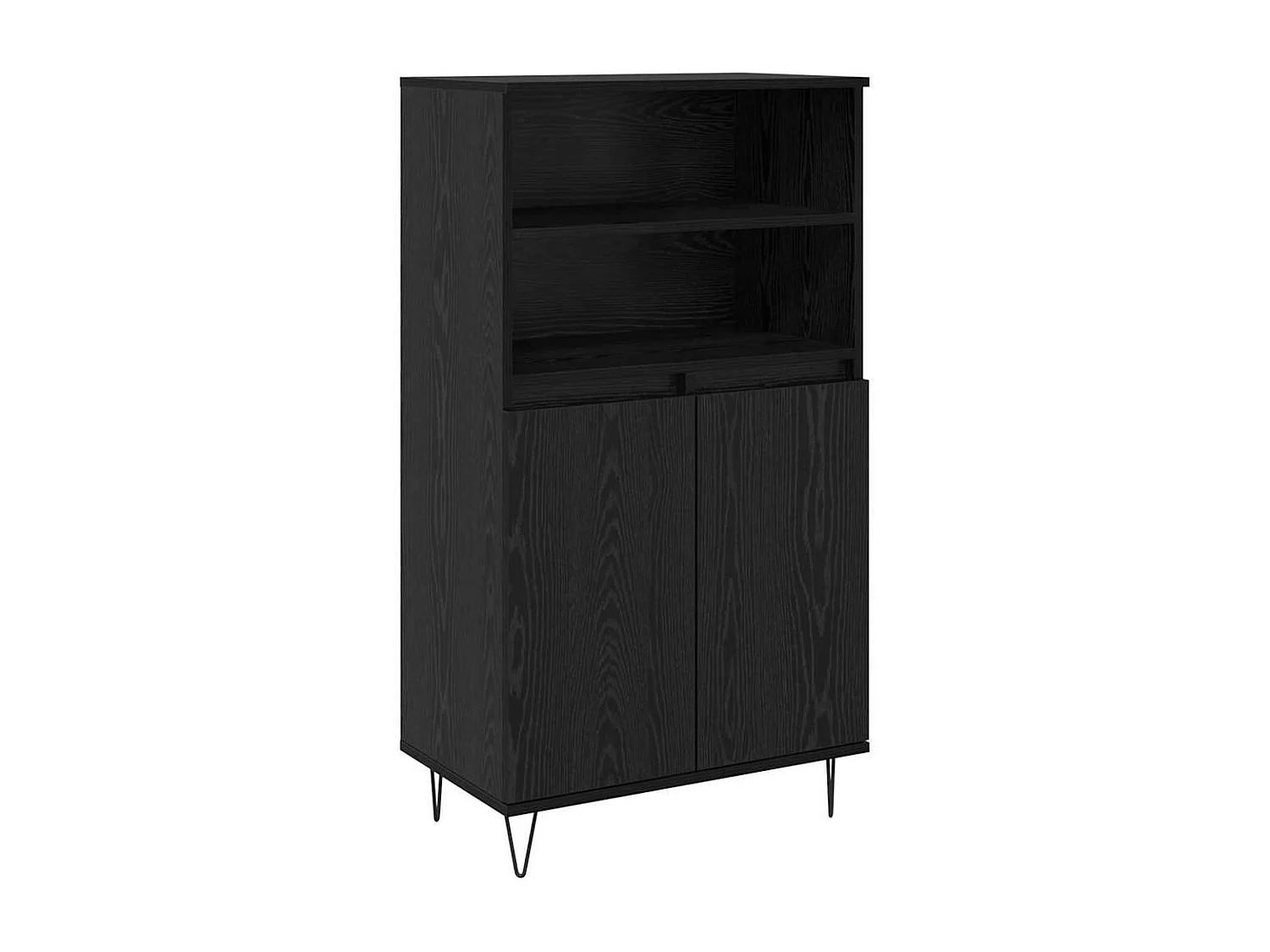 Haut Armoire Noir 60 x 36 x 110 cm Bois d'ingénierie