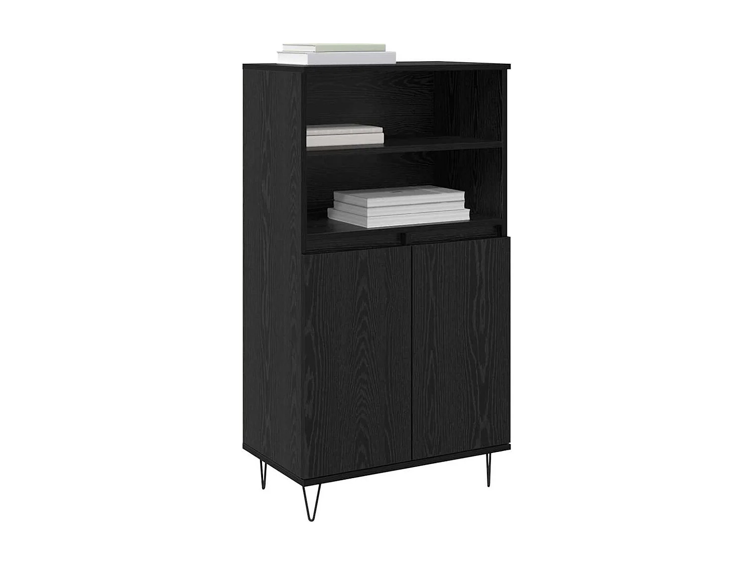 Haut Armoire Noir 60 x 36 x 110 cm Bois d'ingénierie