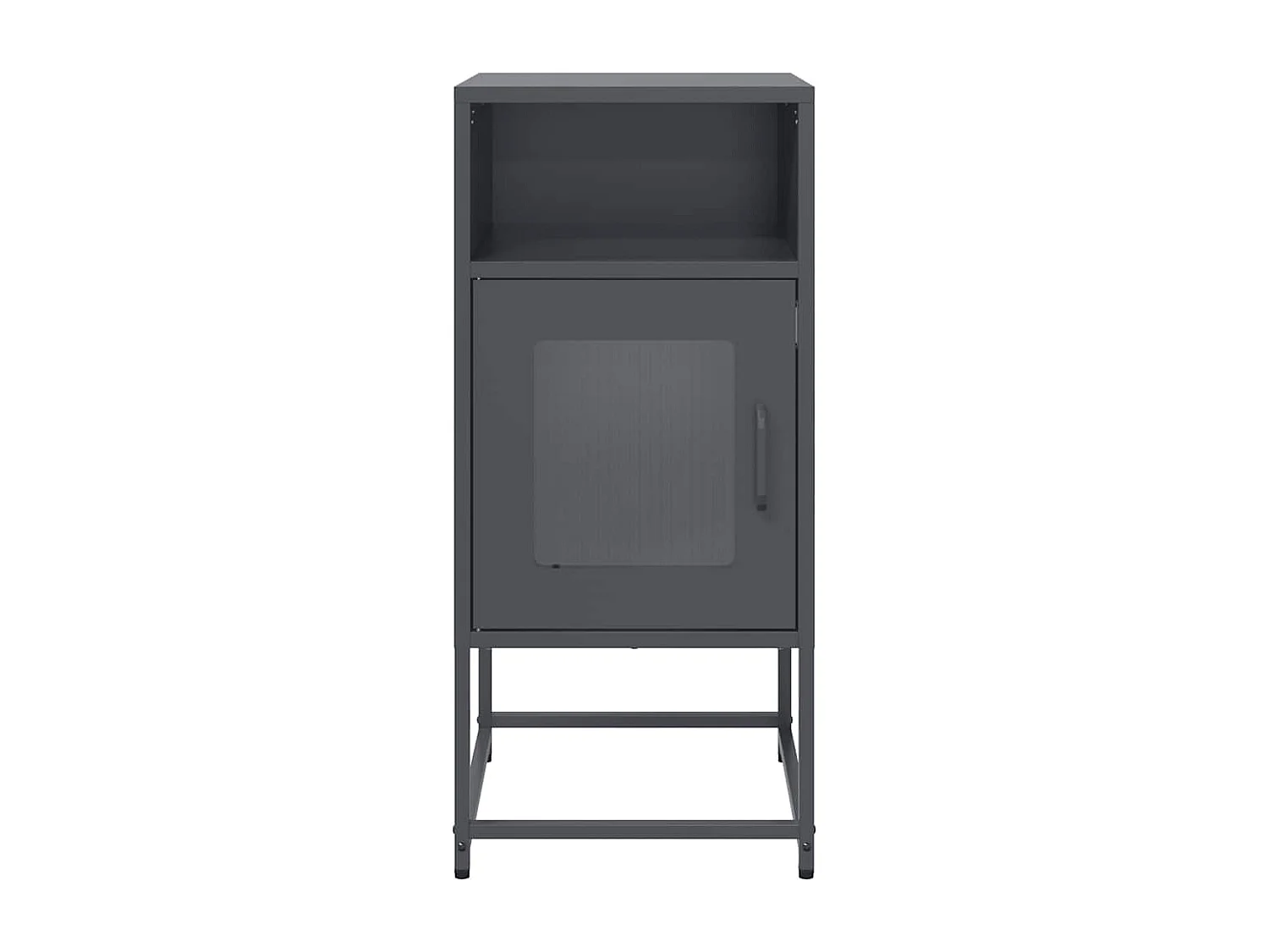 Table de chevet anthracite 36x39x78 cm acier laminé à froid