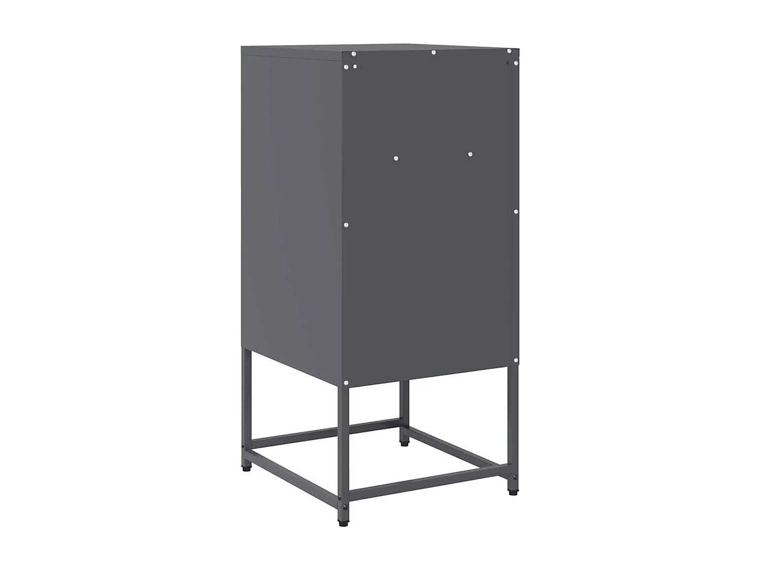 Table de chevet anthracite 36x39x78 cm acier laminé à froid