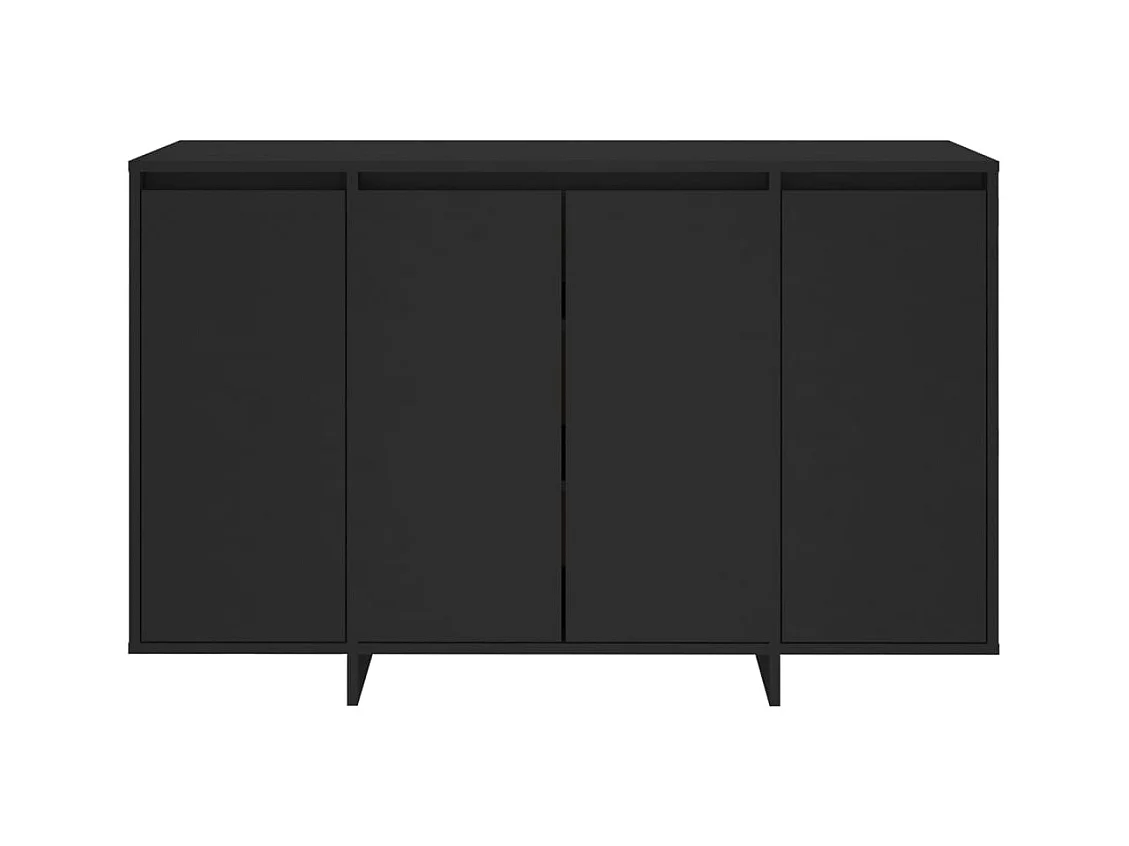 Buffet noir 120x41x75 cm bois d'ingénierie