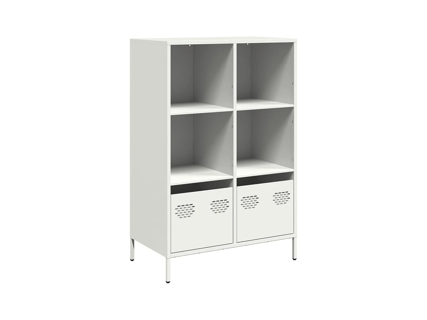 Buffet haut blanc 68x39x103,5 cm acier