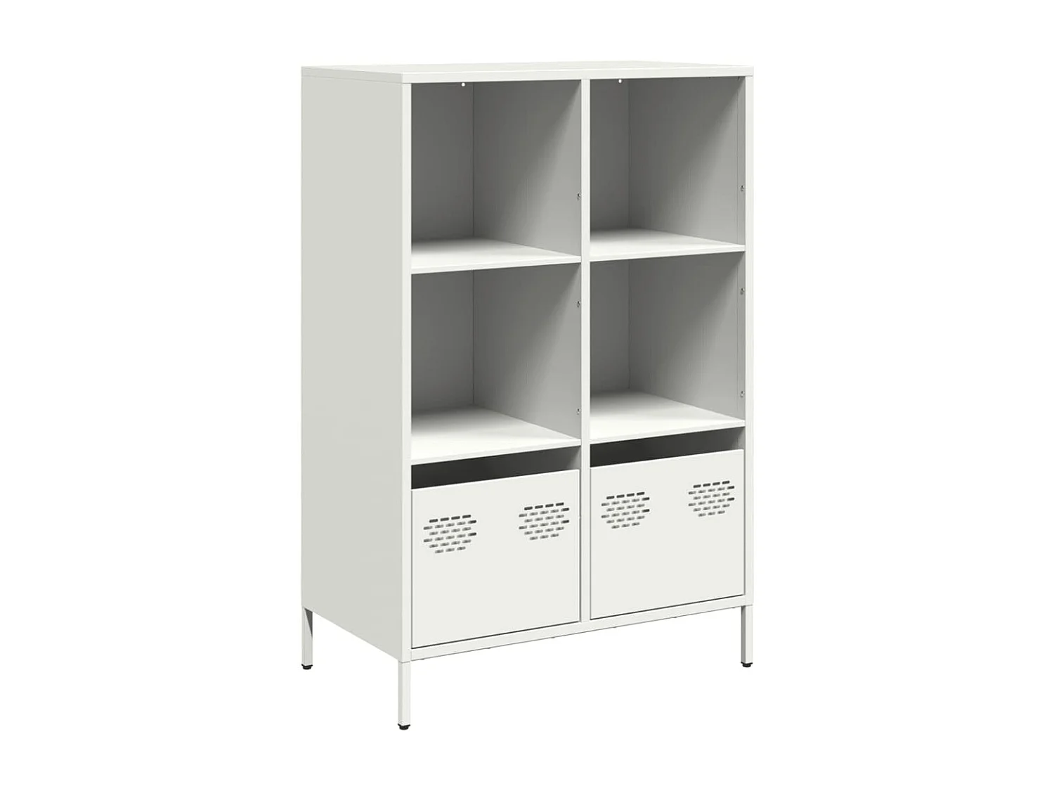 Buffet haut blanc 68x39x103,5 cm acier