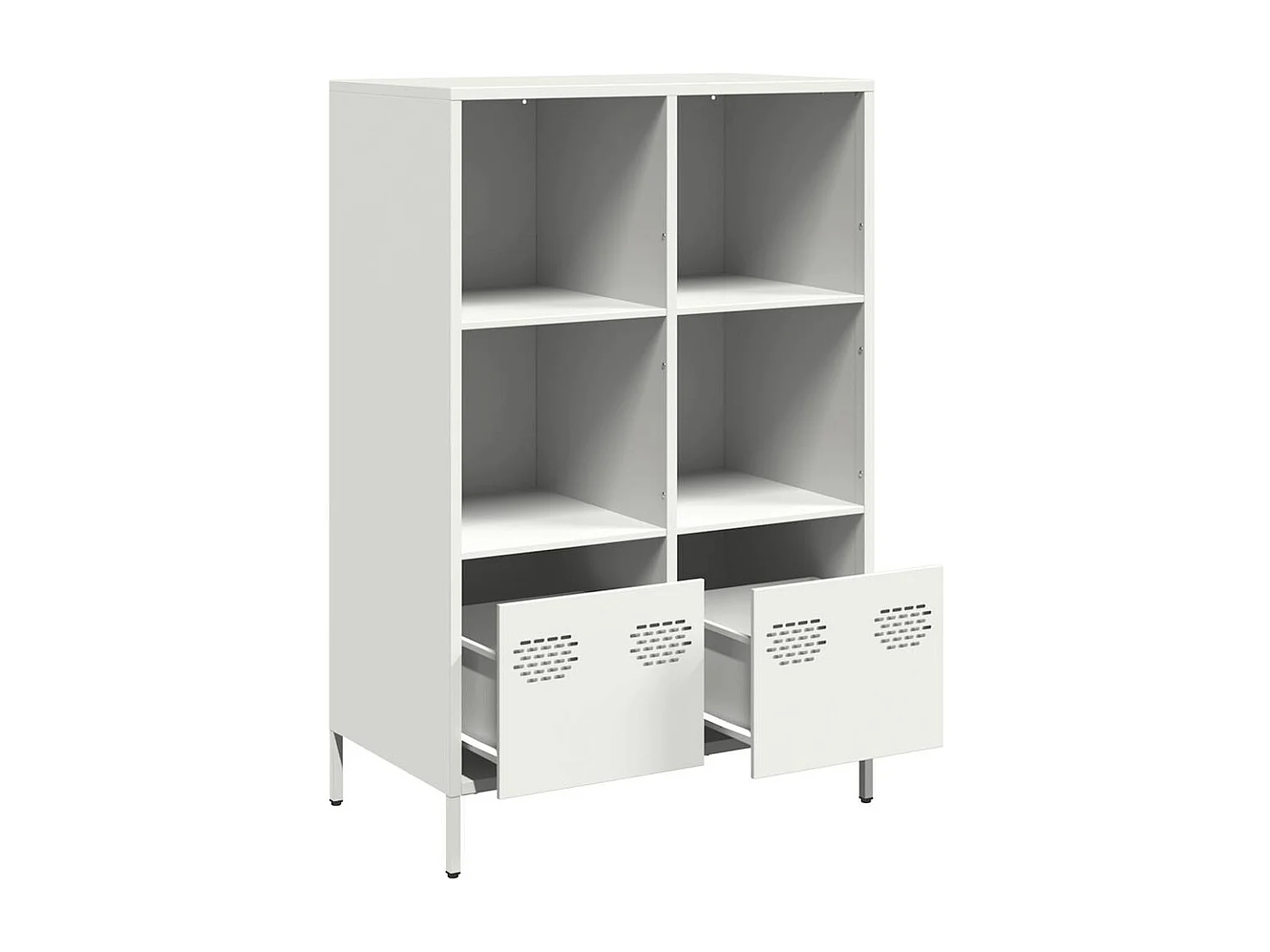 Buffet haut blanc 68x39x103,5 cm acier