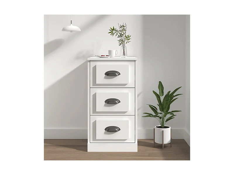 Buffet blanc 36x35,5x67,5 cm bois d'ingénierie