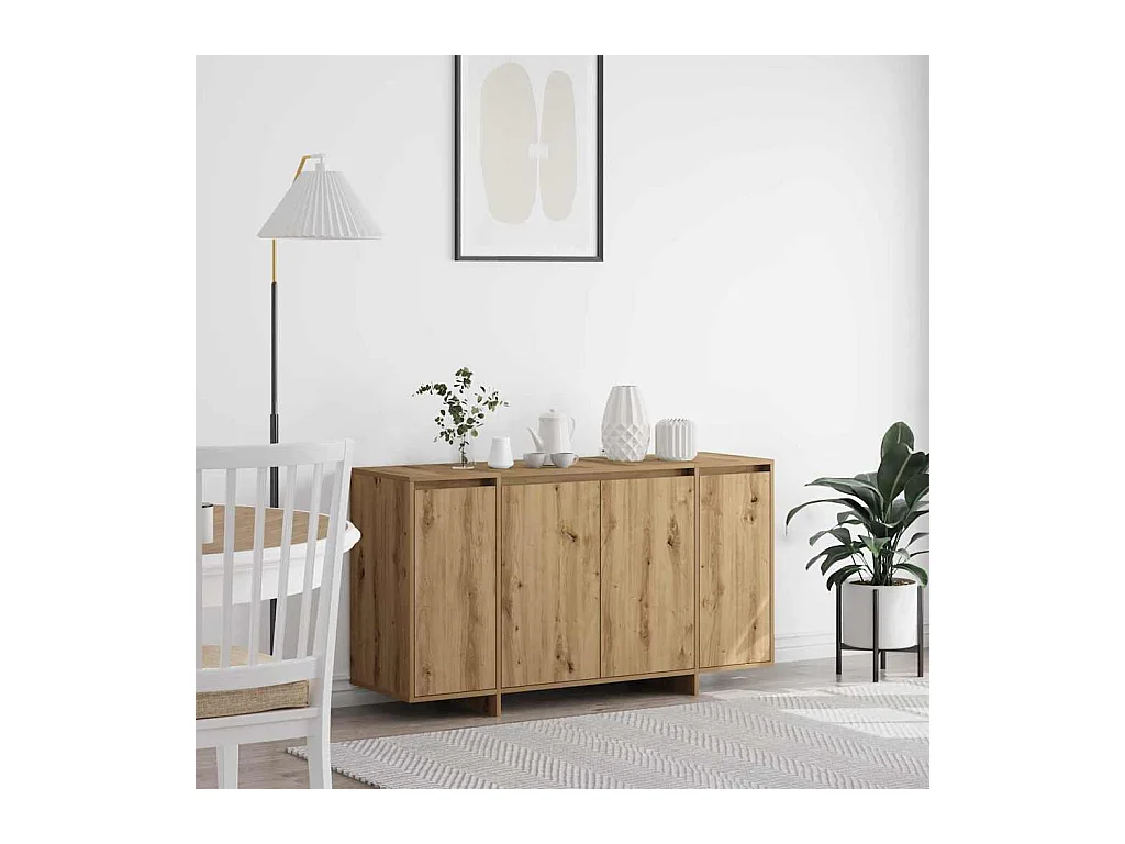 Buffet en chêne Chêne artisanal Bois composite 135 x 41 x 75 cm