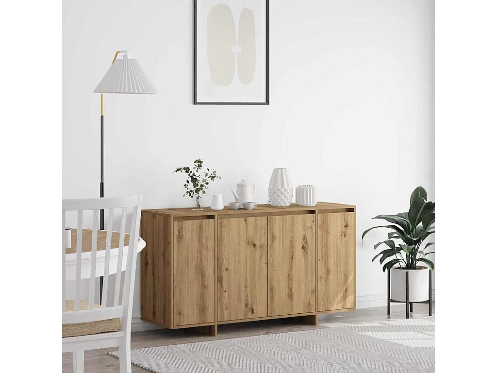 Buffet en chêne Chêne artisanal Bois composite 135 x 41 x 75 cm