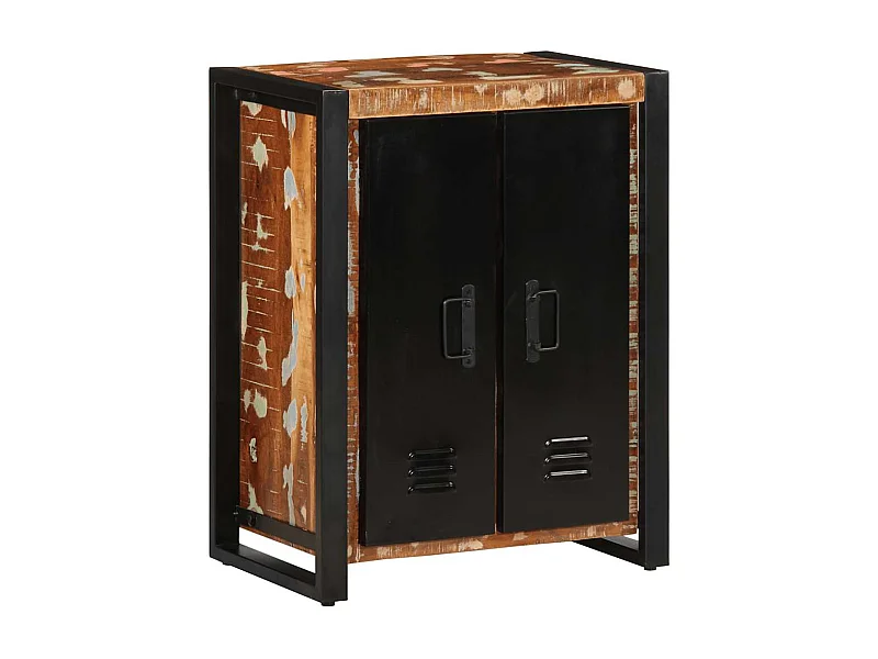 Buffet multicolore 55x35x70 cm bois massif récupération