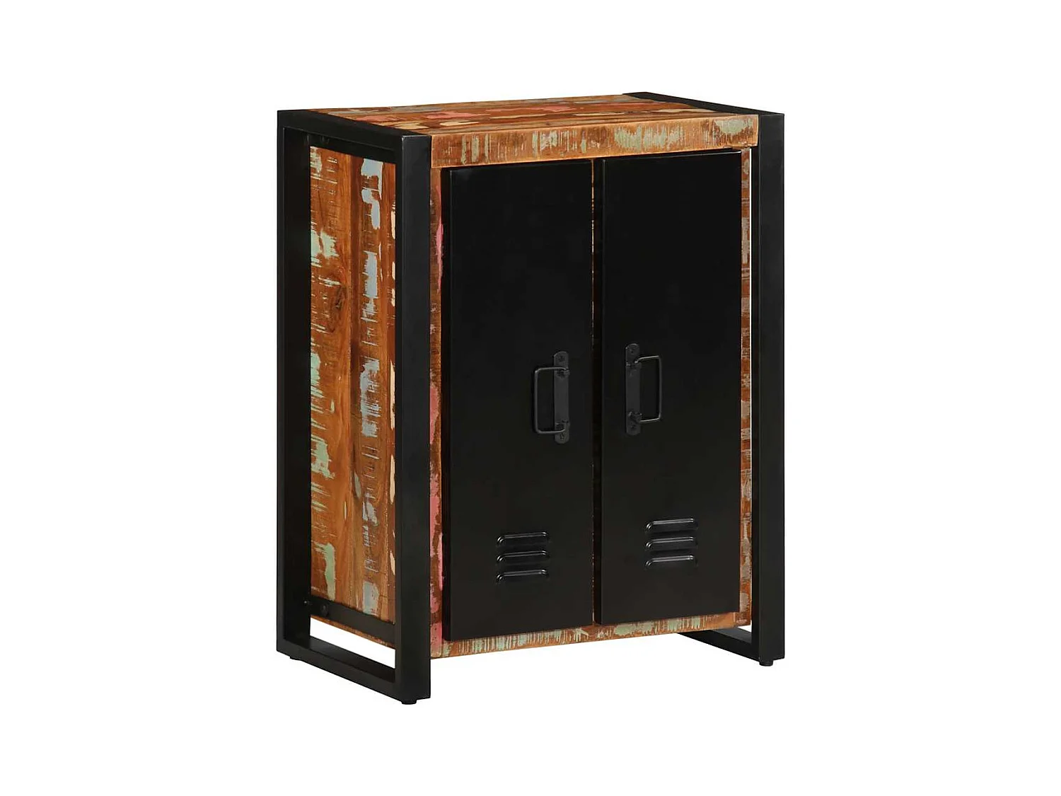 Buffet multicolore 55x35x70 cm bois massif récupération