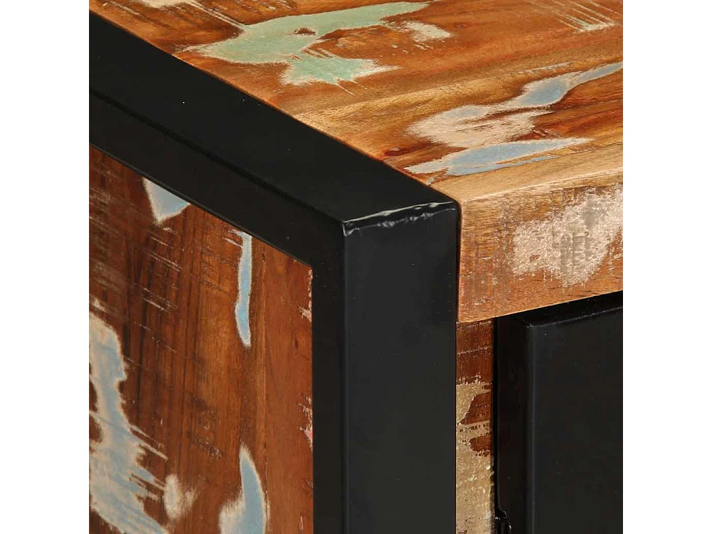 Buffet multicolore 55x35x70 cm bois massif récupération