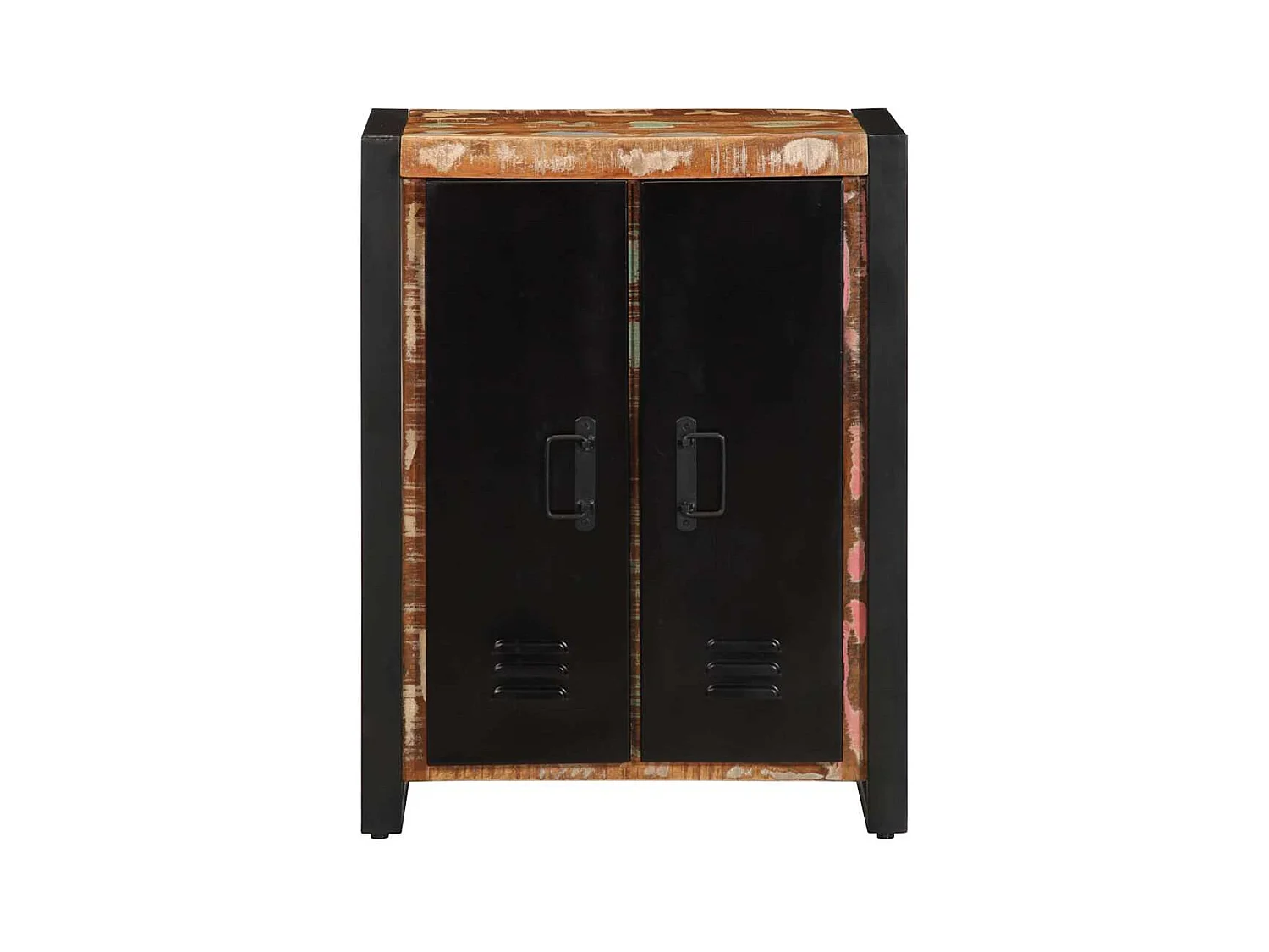 Buffet multicolore 55x35x70 cm bois massif récupération