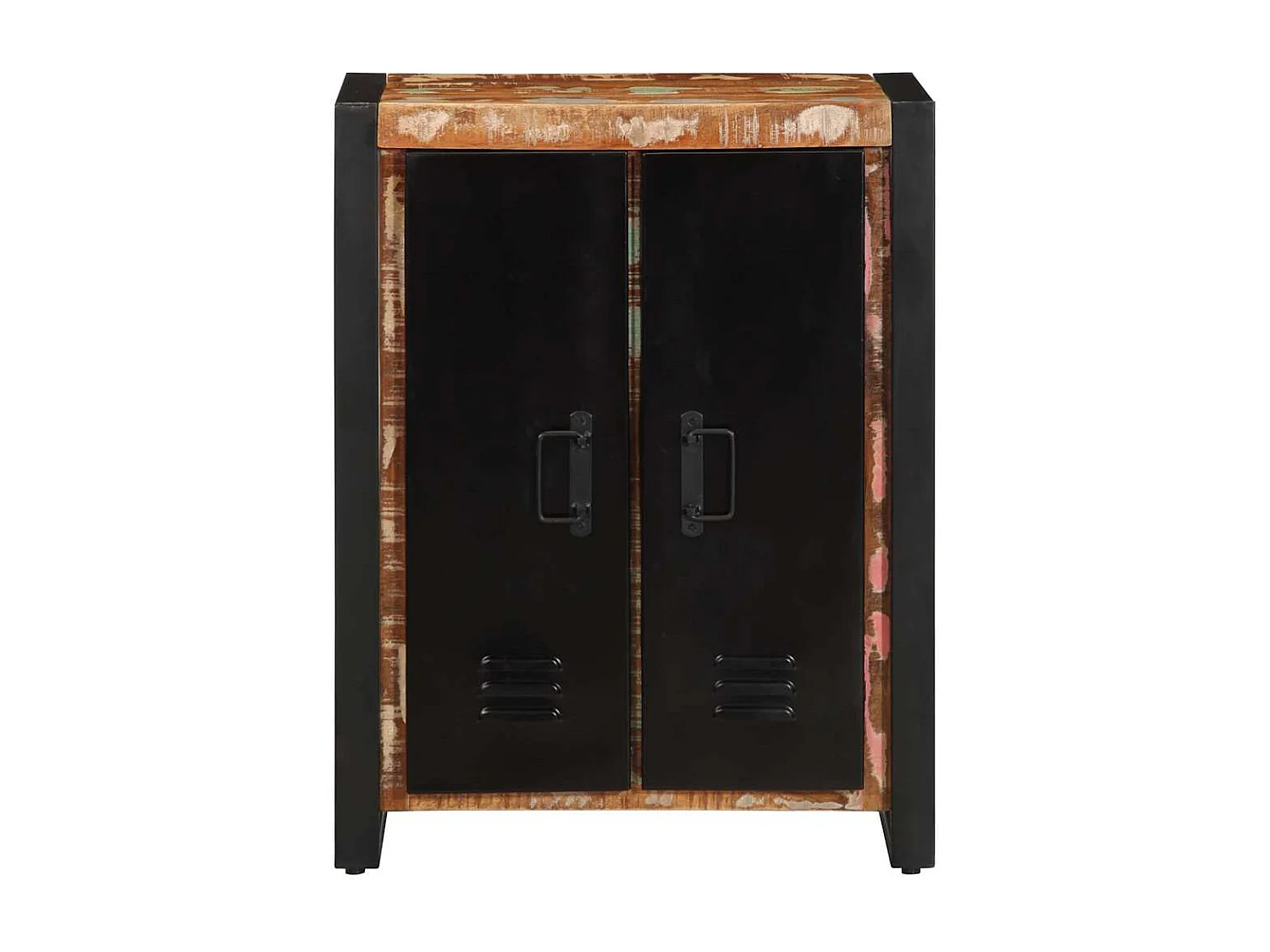 Buffet multicolore 55x35x70 cm bois massif récupération