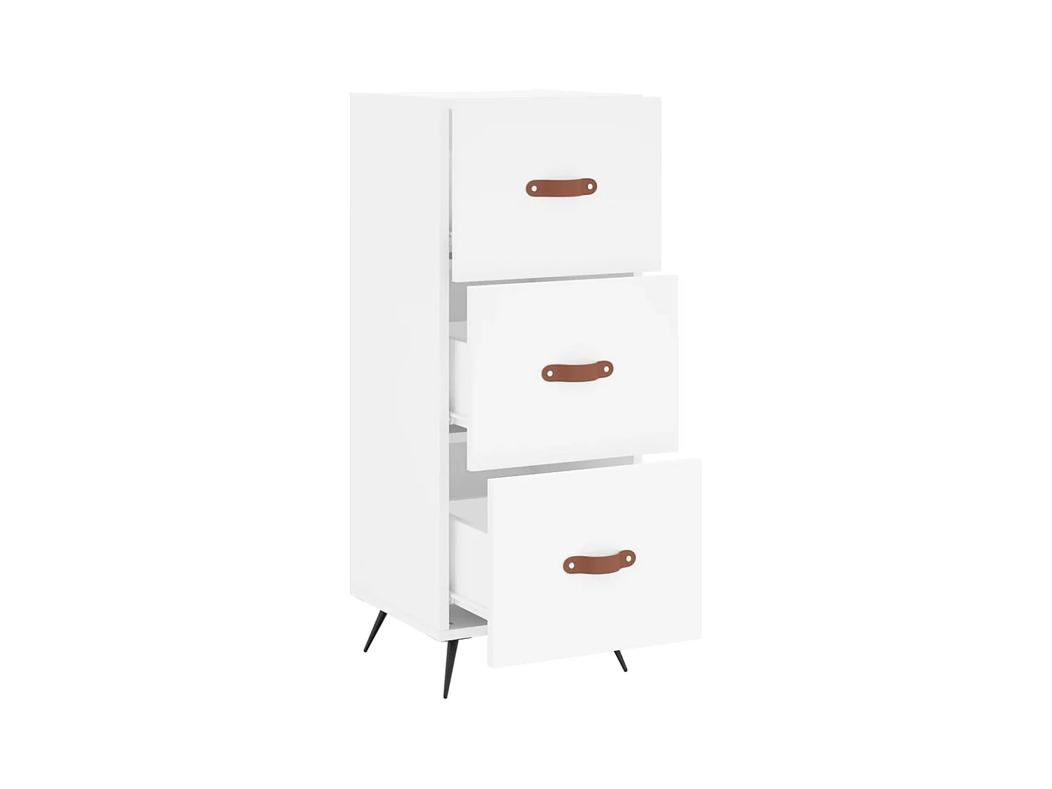 Credenza bianca 34,5x34x90 cm in legno ingegnerizzato