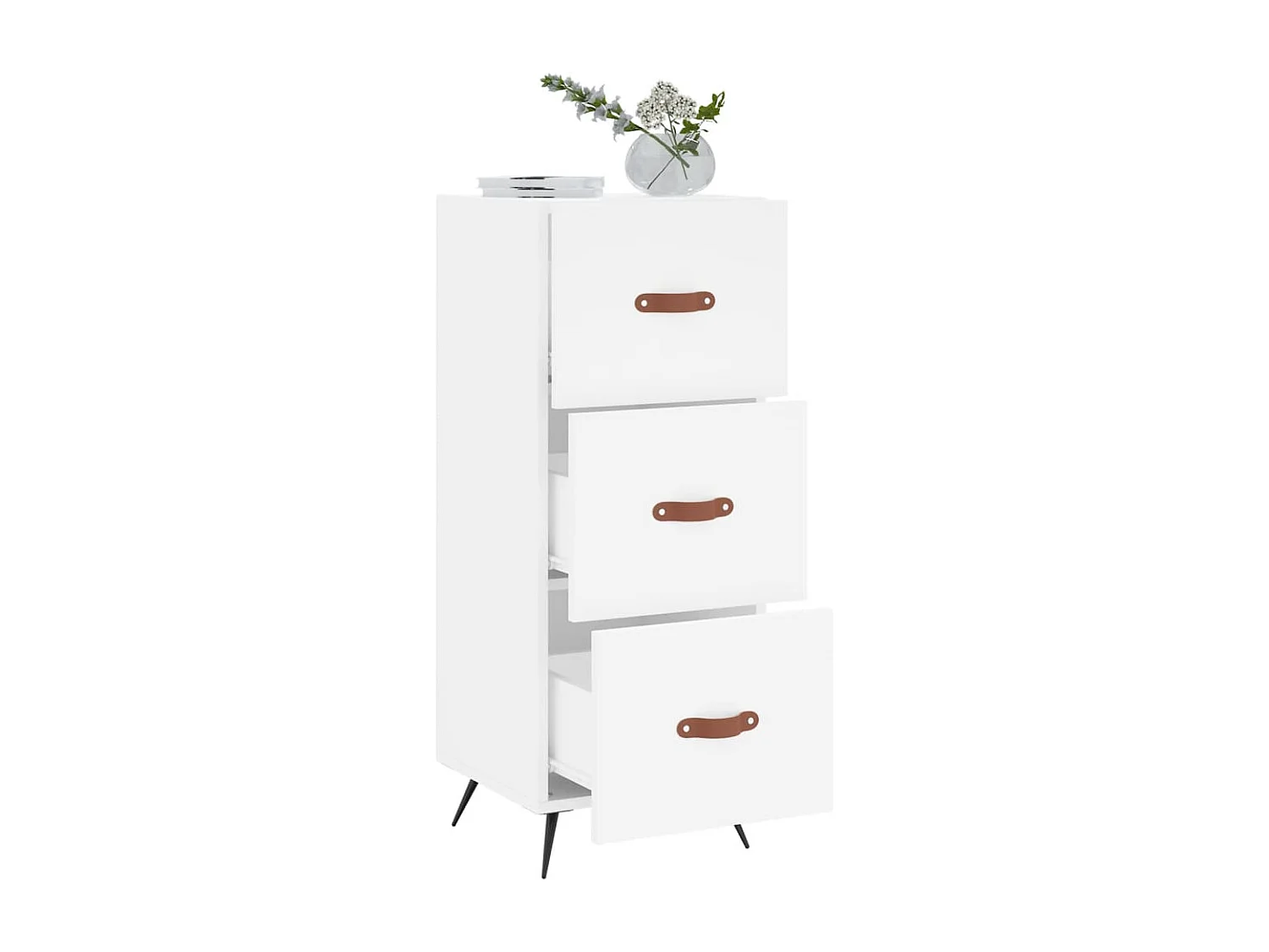 Buffet blanc 34,5x34x90 cm bois d'ingénierie