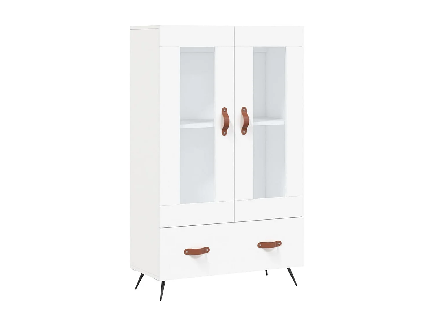 Buffet haut blanc 69,5x31x115 cm bois d'ingénierie