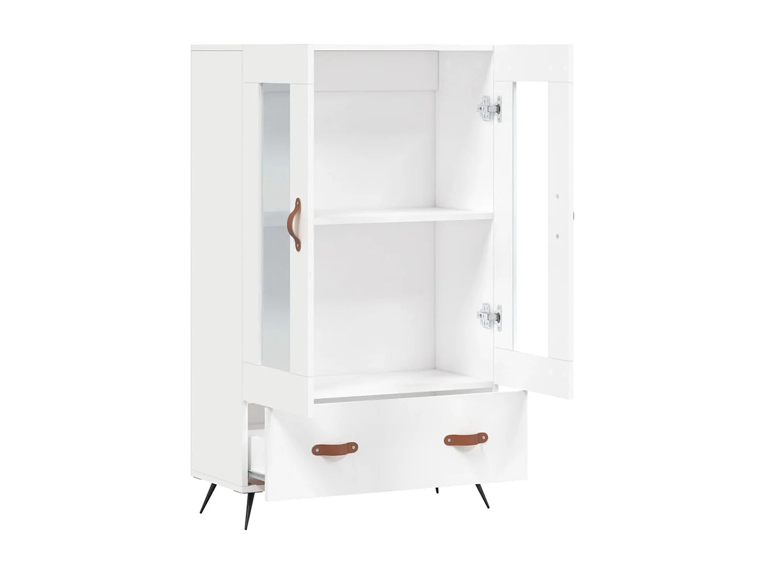 Buffet haut blanc 69,5x31x115 cm bois d'ingénierie