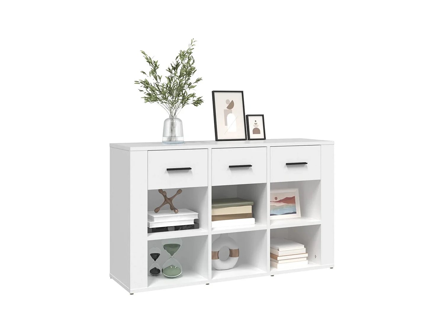 Buffet Blanc 100x30x59,5 cm Bois d'ingénierie