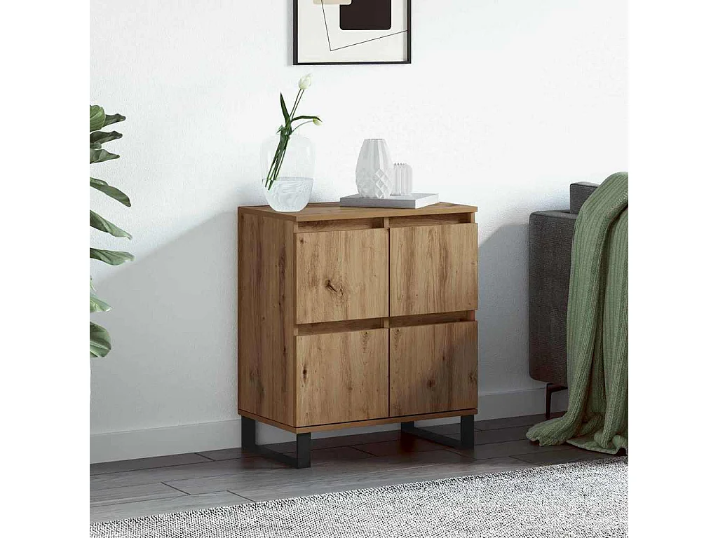Buffet avec stockage avec porte Marron 60 x 35 x 70 cm Bois d'ingénierie