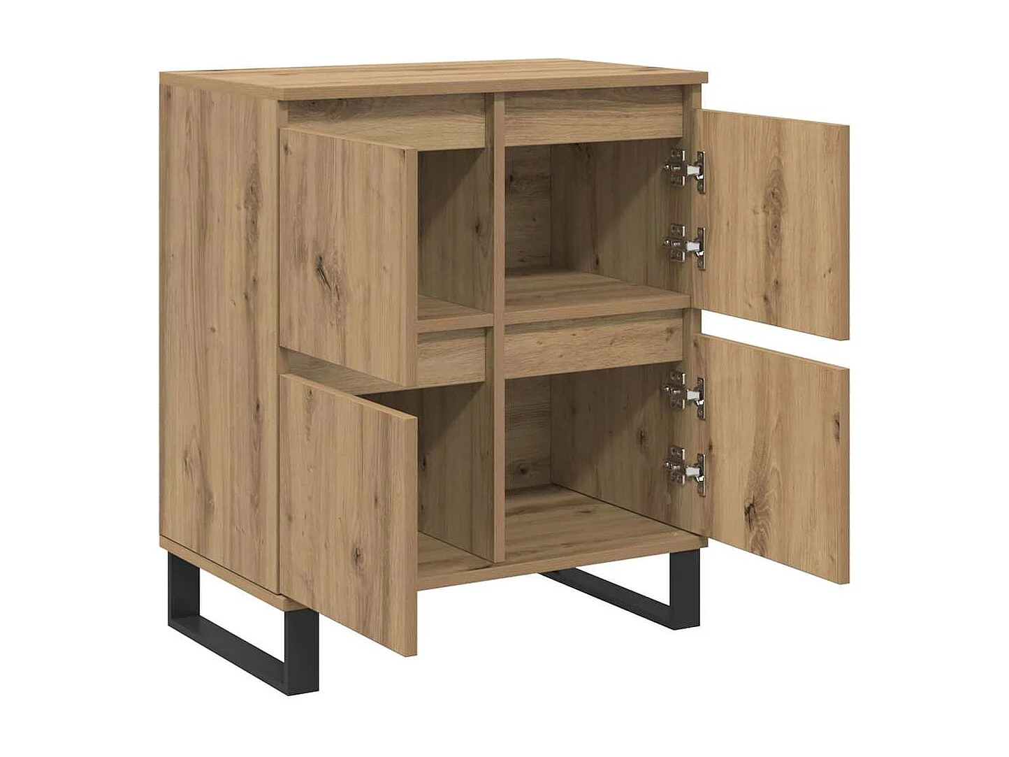 Buffet avec stockage avec porte Marron 60 x 35 x 70 cm Bois d'ingénierie