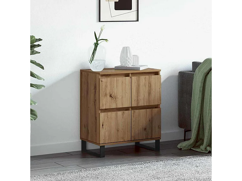 Buffet avec stockage avec porte Marron 60 x 35 x 70 cm Bois d'ingénierie