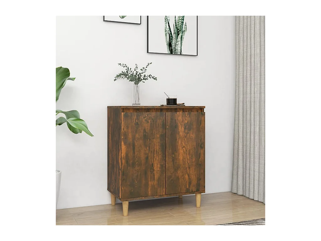 Sideboard aus geräucherter Eiche, 60 x 35 x 70 cm, Holzwerkstoff