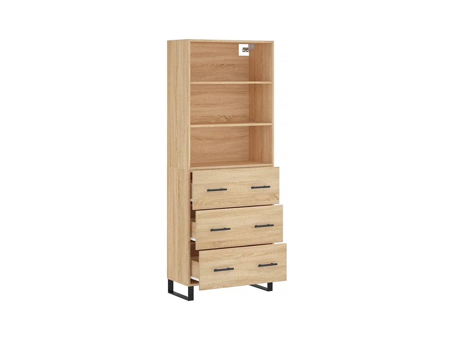 Hoog dressoir Sonoma eiken 69,5x34x180 cm Technisch hout