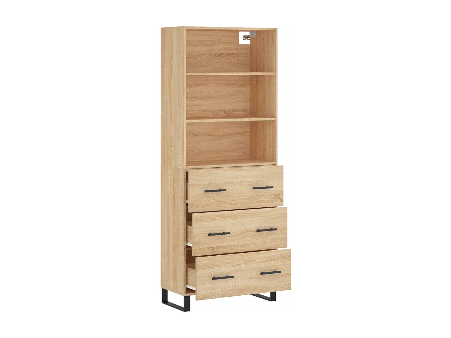 Buffet haut Chêne sonoma 69,5x34x180 cm Bois d'ingénierie