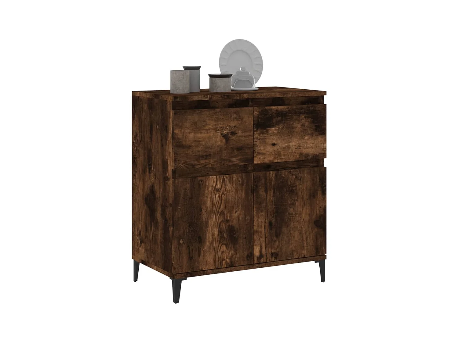 Buffet Chêne fumé 60x35x70 cm Bois d'ingénierie