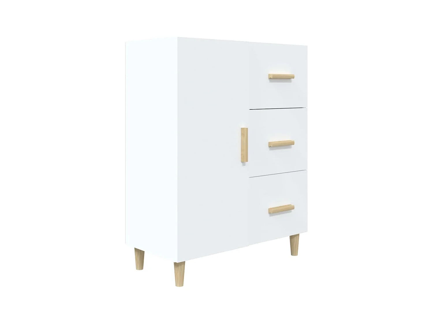 Buffet blanc 69,5x34x90 cm bois d'ingénierie