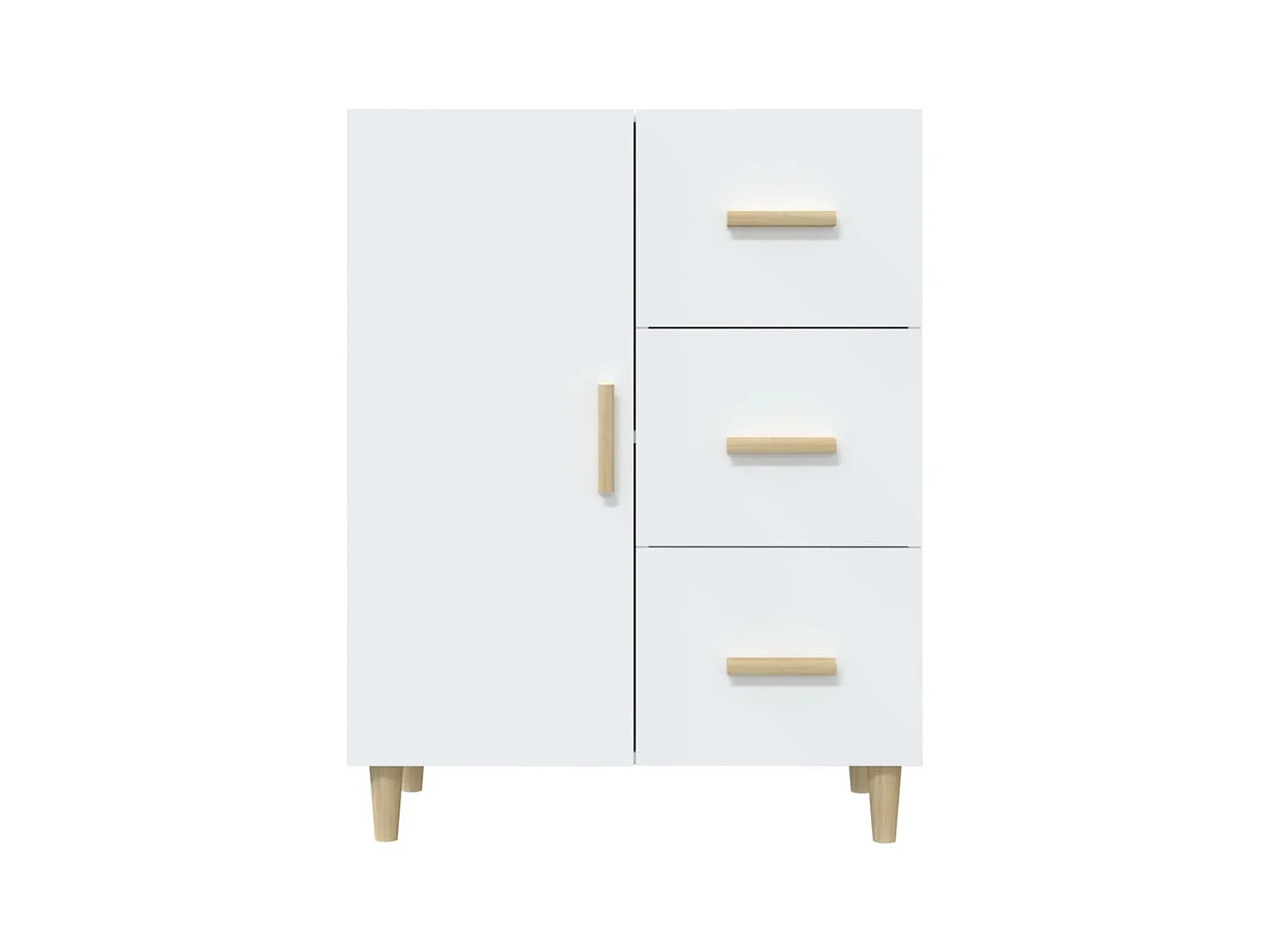 Buffet blanc 69,5x34x90 cm bois d'ingénierie