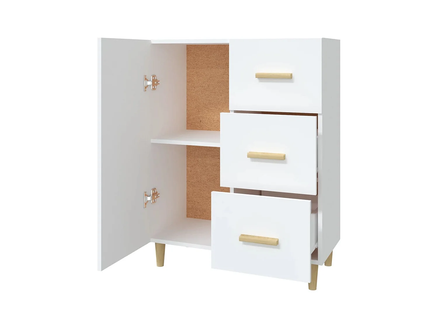 Buffet blanc 69,5x34x90 cm bois d'ingénierie