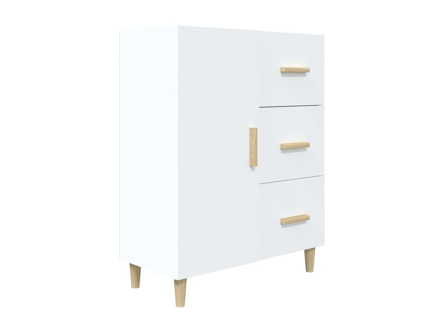 Credenza bianca 69,5x34x90 cm in legno ingegnerizzato