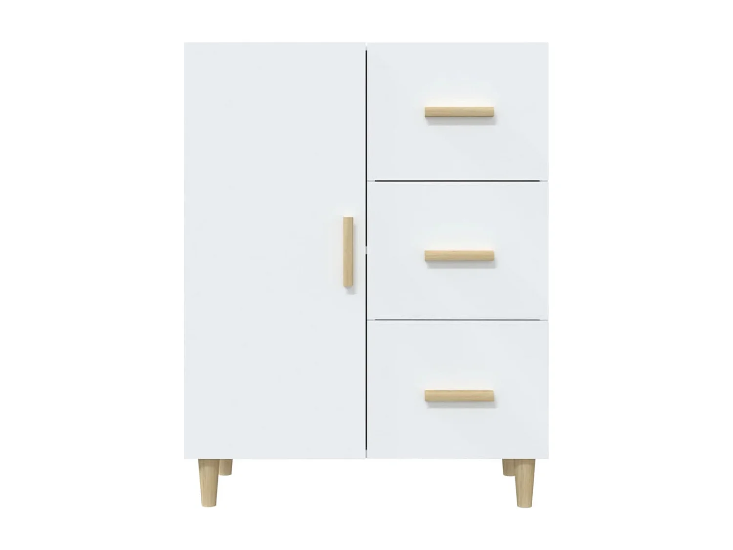 Credenza bianca 69,5x34x90 cm in legno ingegnerizzato