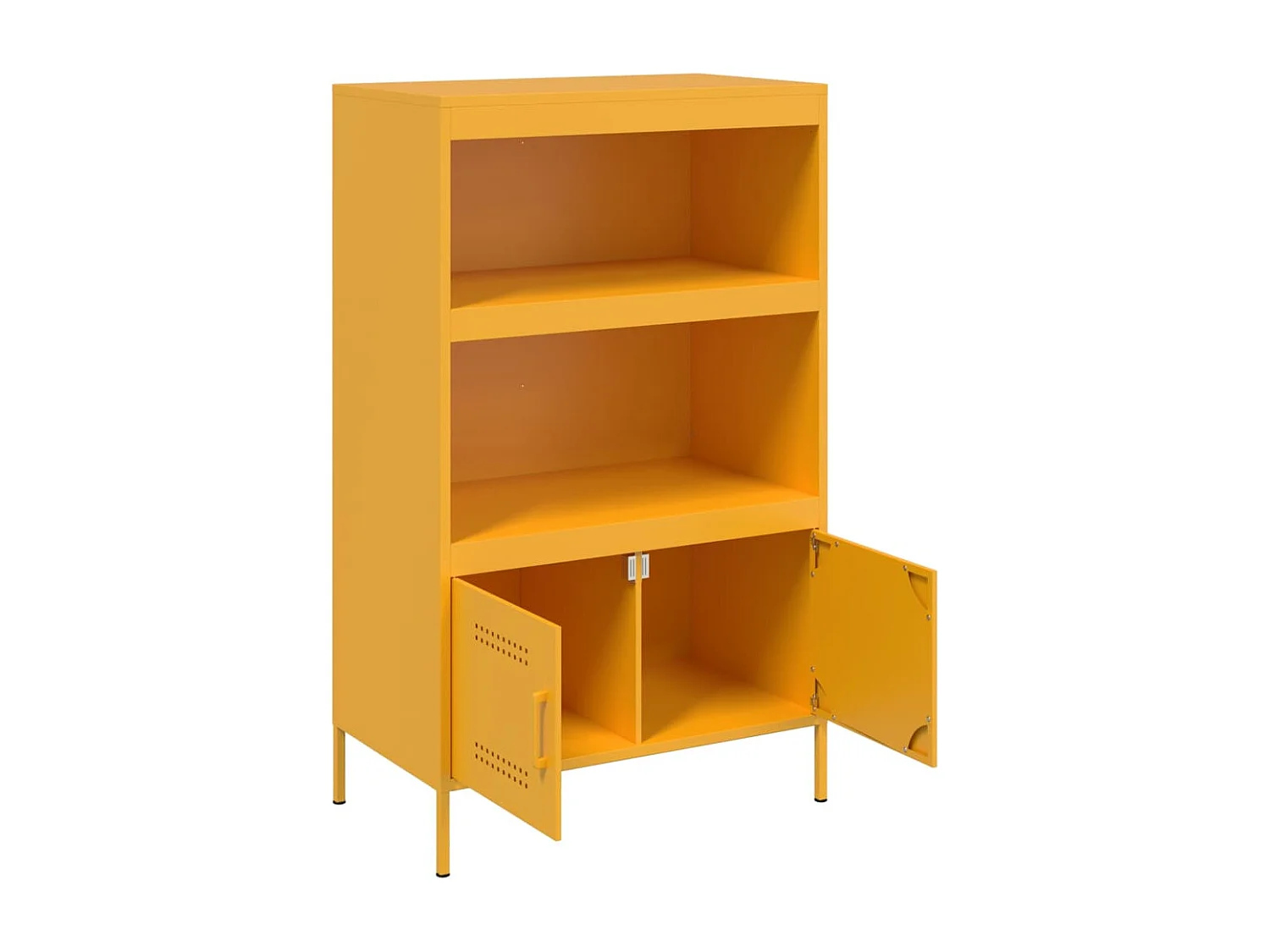 Buffet haut jaune moutarde 68x39x113 cm acier