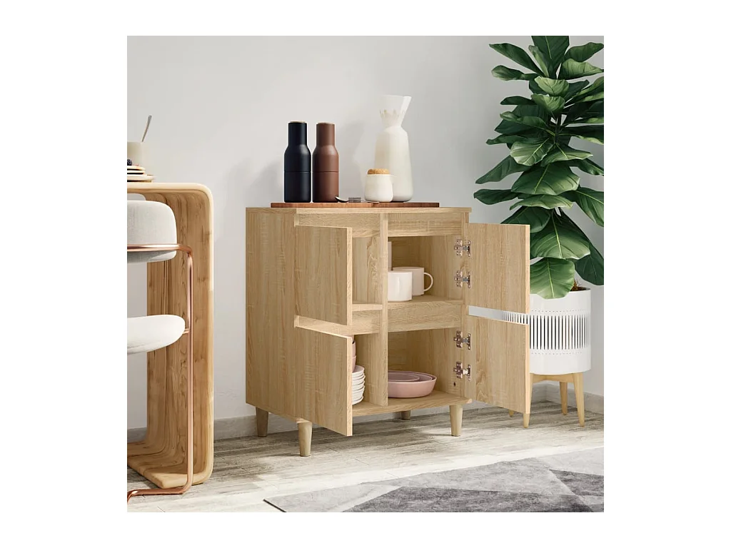 Sideboard aus Sonoma-Eiche, 60 x 35 x 70 cm, Holzwerkstoff